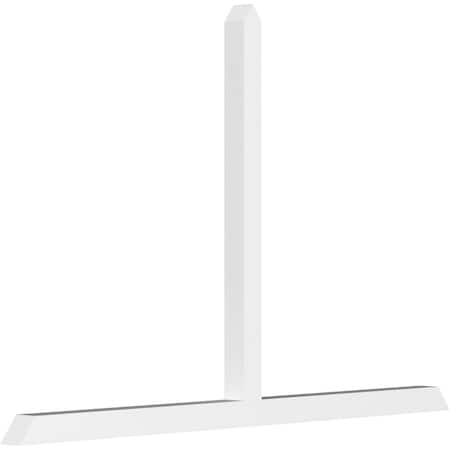 Ekena Millwork Portland Architectural Grade PVC Gable Bracket, 96"W x 64"H x 4"D x 4"F, 16/12 Pitch GBP096X64X0404POR00
